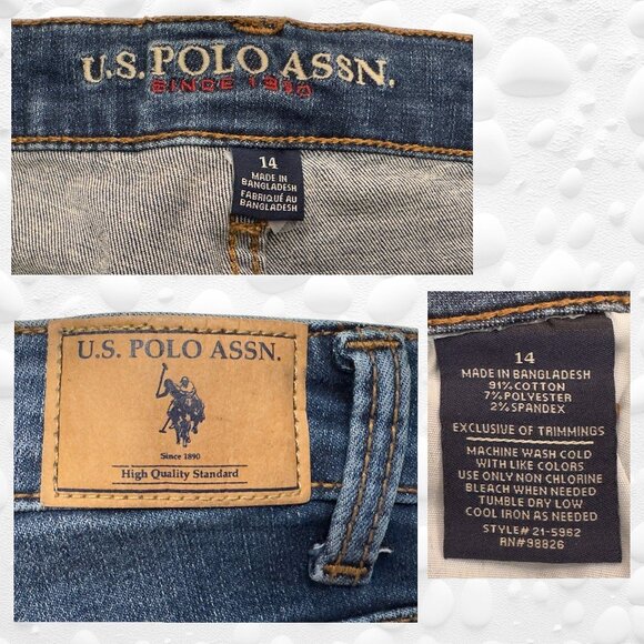 US POLO ASSN Retro Flared Jeans – Size 14 NWOT - Picture 7 of 7
